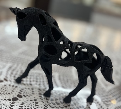 3Dプリンタで製作した干支の馬の造形